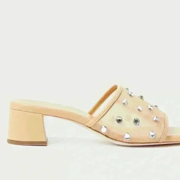 LOEFFLER RANDALL Brooke Caramel/Crystal Mesh Mule size 11 - Picture 3 of 9